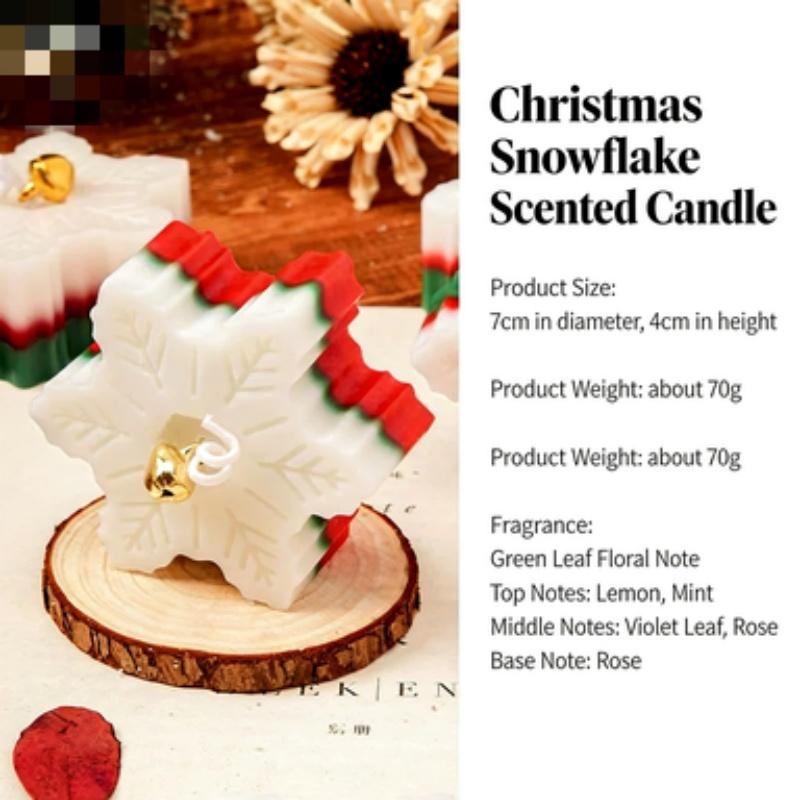 Christmas Scented Candle, Snowflake-shaped Scented Candle
