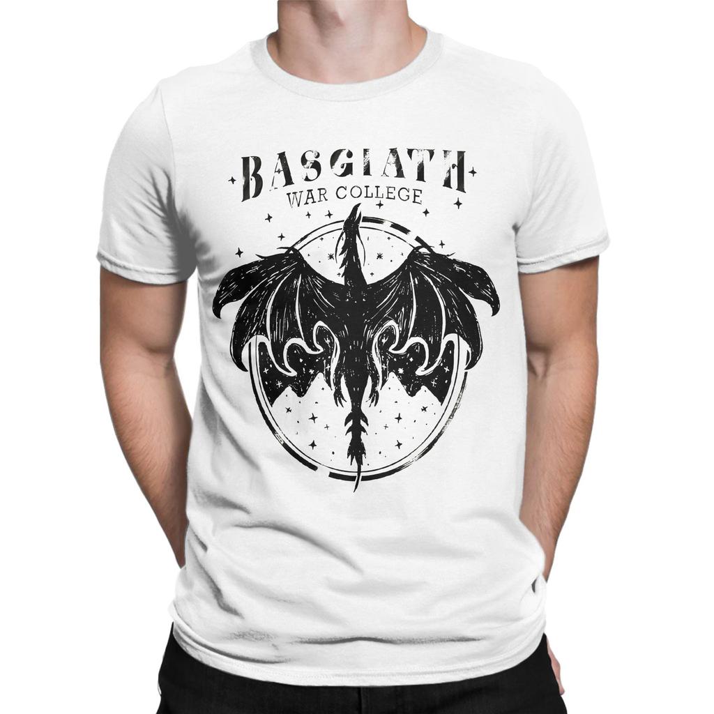 Basgiath War College Drache T-Shirts Herren Baumwolle Kleidung Ästhetisch Rundhals Kurzarm