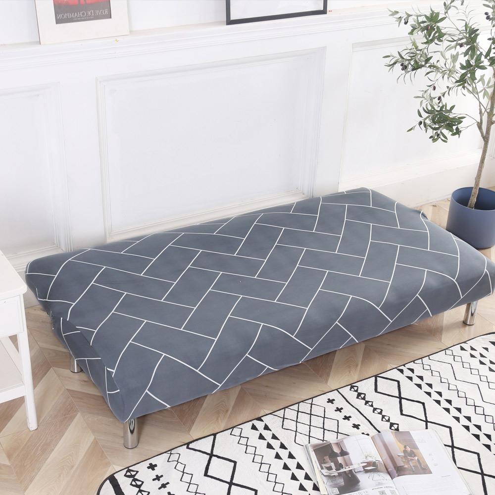 Stretch Folding Sofa Bed Cover Without Armrests Armless Futon Sofa Cover Removable Machine Washable Home 3 Seater Couch Covers Premium Quality