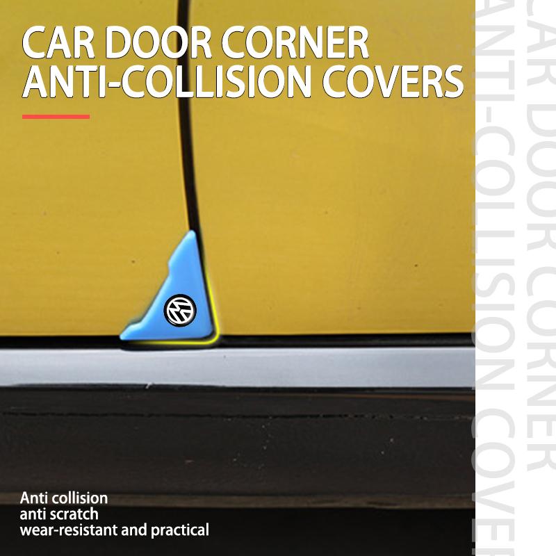 Valve Stems Caps Car Door Scratch Protector Silicone Anti-collision Covers For Volkswagen VW Passat Golf 4 5 6 Tiguan Polo Sciro zg2