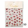 Nine-tailed Fox Chinese 5D Soft Reliefs Self Adhesive Nail Art Stickers Fox Mask Red Equinox Flowers 3D Manicure Decals