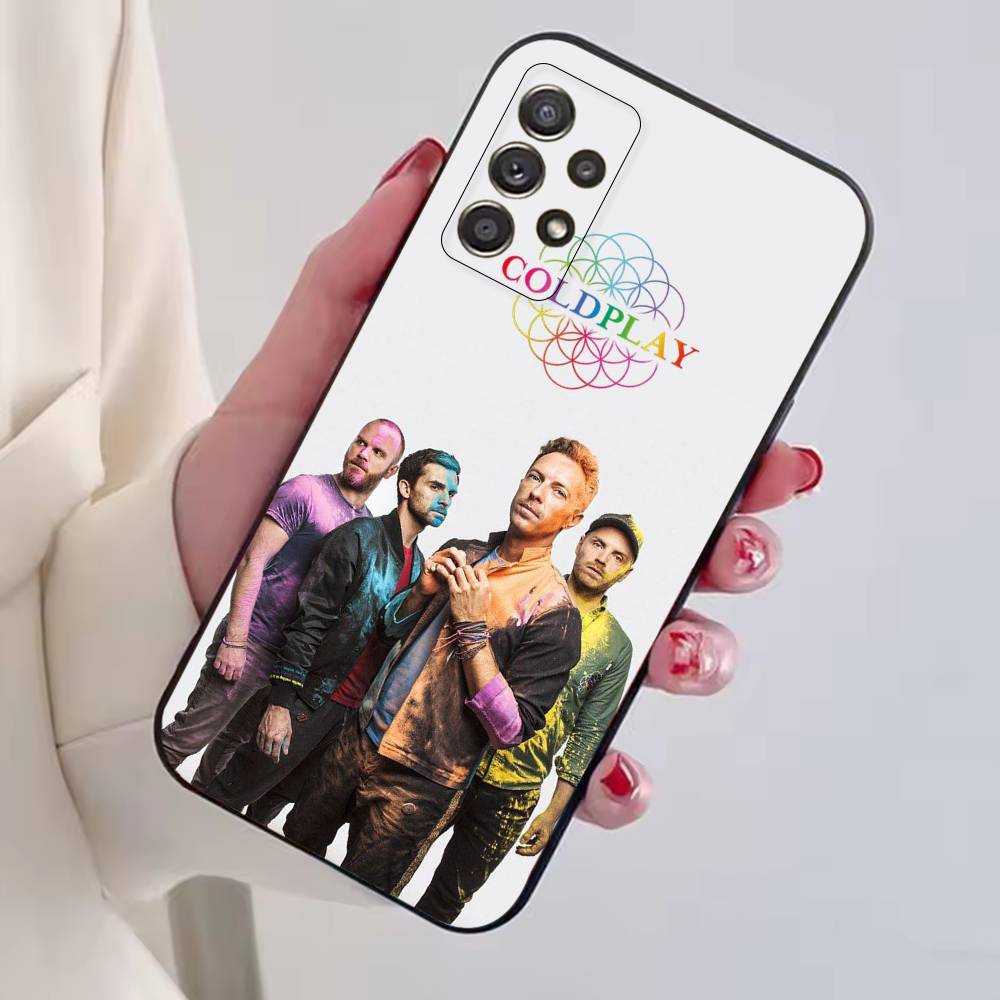 Band C-Coldplay cool Phone Case For Samsung S25,S24,S21,S22,S23,S30,Ultra,S20,Plus,Fe,Soft Silicone Black Cover