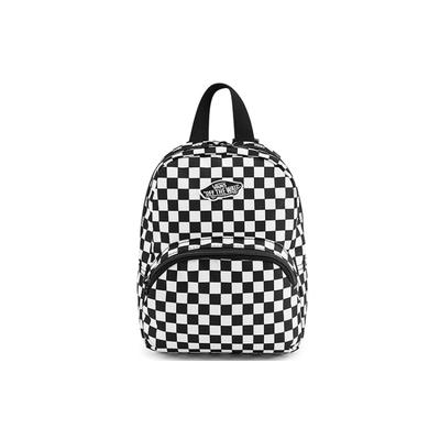 Polyester Backpack Mini Women's Black White Plaid Vans VN0A3Z7W56M