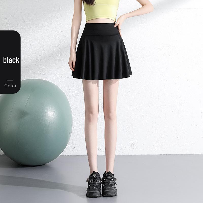 

Women s Athletic A-Line Mini Skirt: White Tennis & Yoga Hip-Hugging Skort with Sun Protection XL чорний