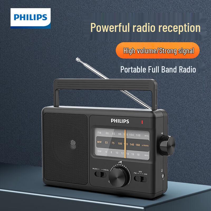 Philips Portable Full-Band Radio for Seniors