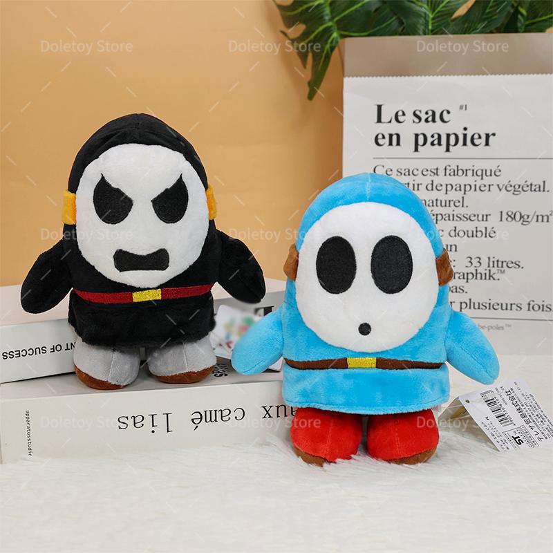 8 Styles Mario Shy Guy Plush Kawaii Black Blue Yellow Shy Guy Angry Mask Man Stuffed Animal Small Shy Gug Keychain Birthday Gift