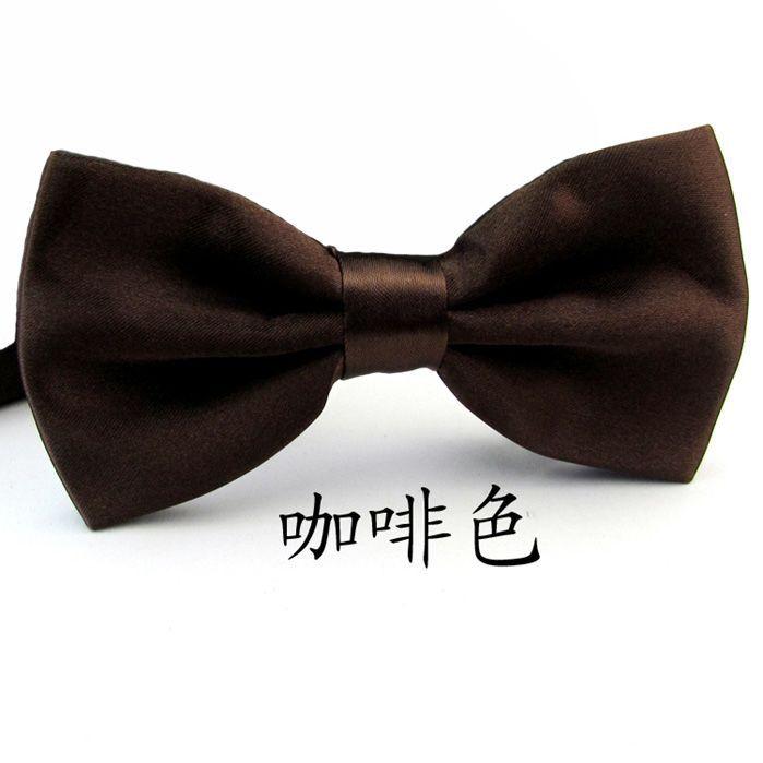 

Корейский детский галстук-бабочка для мальчиков и девочек, однотонный галстук-бабочка, многоразовый, деловой, модный, аксессуары для галстука-бабочки Other кофейный