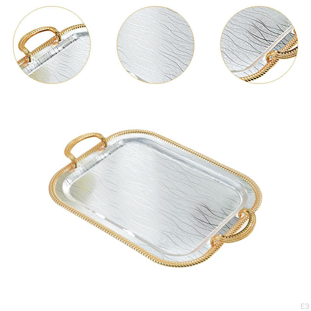 Tavă de Servire Decorativă Multifuncțională Elegantă Suport pentru Ceașcă de Ceai Bijuterii pentru Bucătărie Toaletă