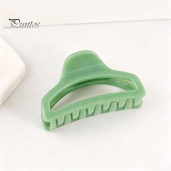 Non-slip Hair Clip Back Head Claw, Hollow Design Shark with Anti-slip Thick Claw Teeth, Lightweight Acrylic Shower for Long Macaron Color