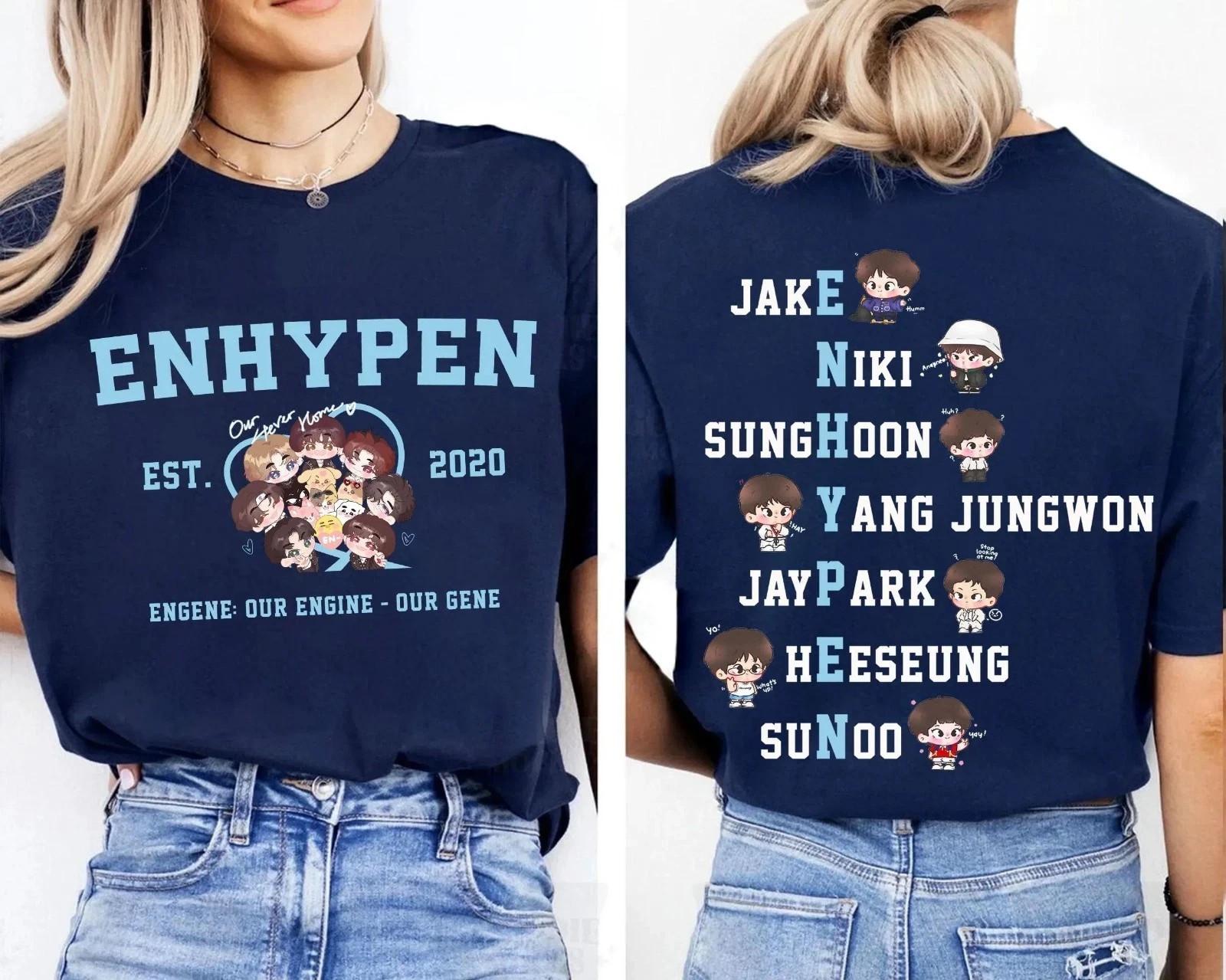 RARE! Enhypen Walk the Line World Tour 2026 Gif For Fan Unisex T-Shirt All Size L