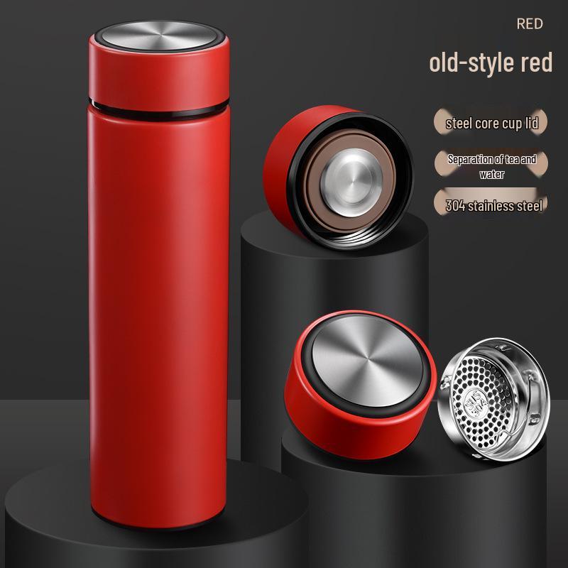 

Умная термокружка из нержавеющей стали с дисплеем температуры - 304 вакуумная бизнес-кружка прямого типа для разделения чая и воды 500ml Single Cup