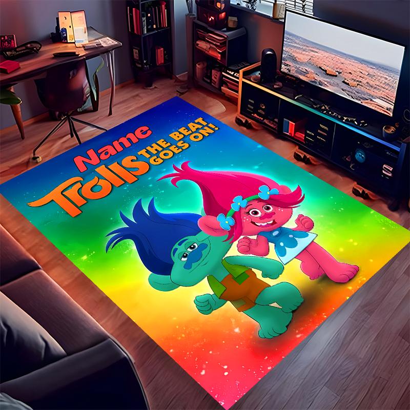 Custom personalization Trolls Print Area Rug - Soft, Washable Non-Slip Indoor Mat,Living Room,Home&Office Decorative Rug