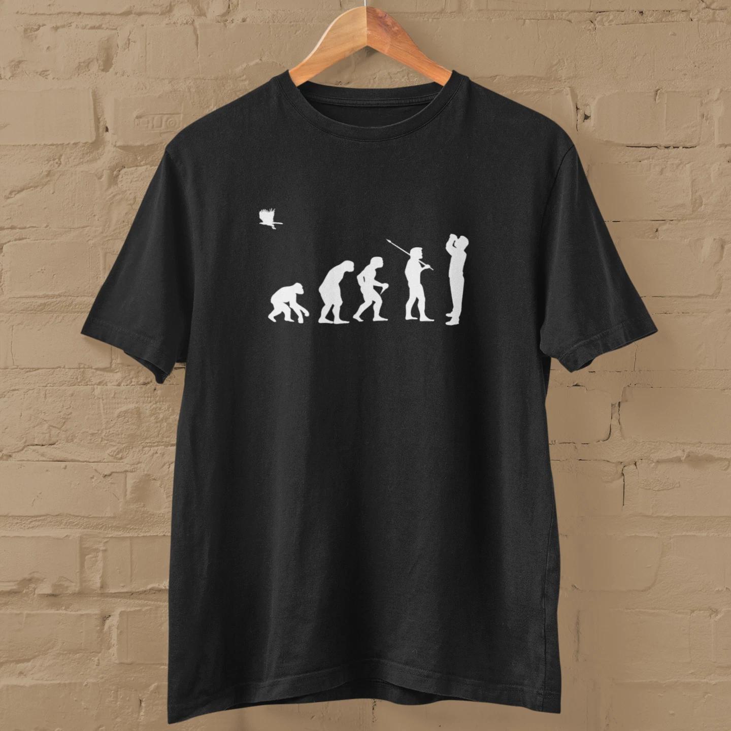 EVOLUTION OF TWITCHER - T-Shirt (Garden Bird Watching Birder Dad Birds Watch UK) L