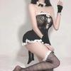 Damen Sexy Dessous Erotik Katzenmädchen Cosplay Kostüme Spitzenkleid Tube Top Perspektive Nachthemd Hollow Out Katze Sex Kostüm