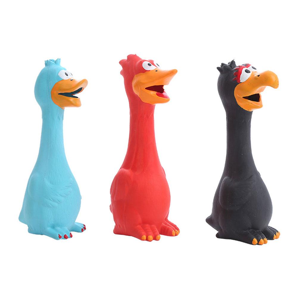 New Squeak Dog Toy Chew Bone Squeaky Ball Chicken Sound Dog Toys Tooth Grinding Training Pet Toy Supplies Dog Accessories