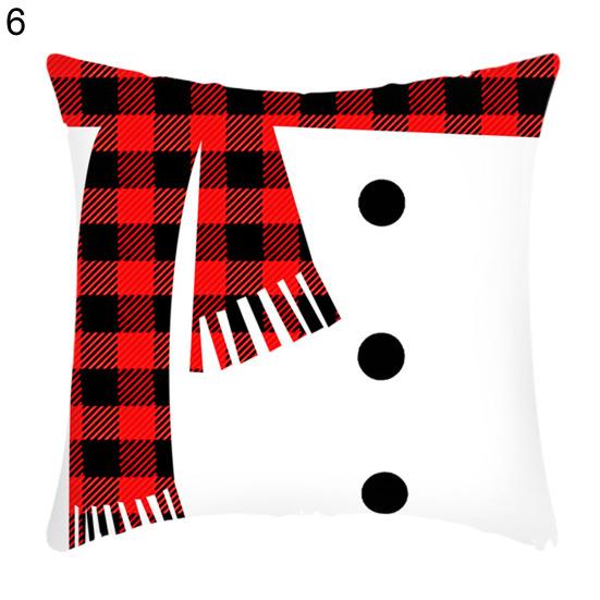 

Рождественский чехол для подушки, приятный для кожи, декоративный плюшевый автомобильный интерьер, бытовая наволочка, домашний декор 6