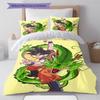 Son Goku Pattern Bedding,Quilt Set Quilt Cover Pillowcase Home Birthday Gift (1 * Duvet Cover + 2 * Pillowcase, Without Core)