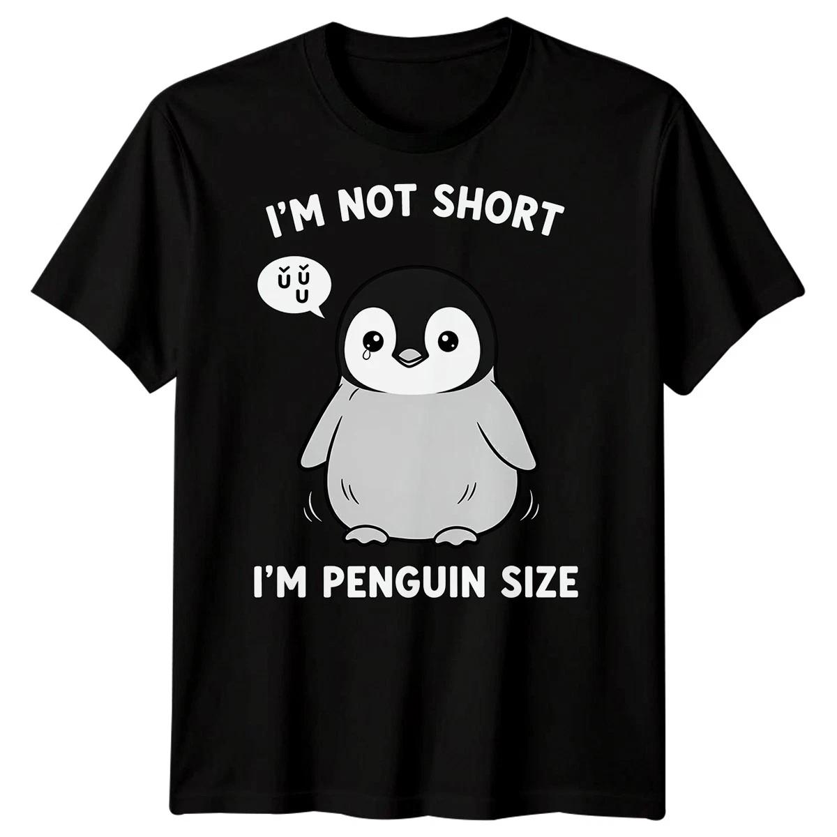 Im Not Short Im Penguin Size Humor Penguin Animals Mens T Shirt 100