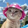 Pet Sun Protective Hat Adjustable Tie Wide Brimmed Design For Dog Cats Rabbits Lightweight Summer Accessory