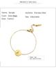 Cazador 26 Alphabet Initial Letters Bracelet Round Pendant Stainless Steel Bracelet for Women Kids Baby Gold Color Jewelry