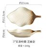 7 Inch Snack Leaves Creative Ceramic Dim Sum Soy Flavoring Sauce Dishes Sushi Mustard Plate Soy Sauce Cherry Blossom Pepper Tray
