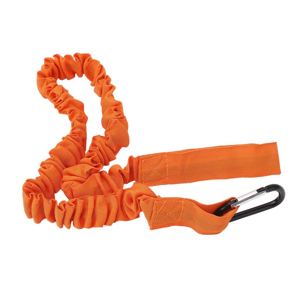 Kayak Paddle Rope Leash Elastic Lightweight Nylon Coiled Paddle Straps for Canoe Boat Surf Board Fishing Rod Orange
