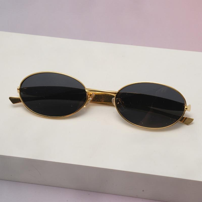 Vintage Small Frame Oval Sunglasses Women Men Luxury Brand Designer Eyewear Popular Travel Sun Glasses Uv400