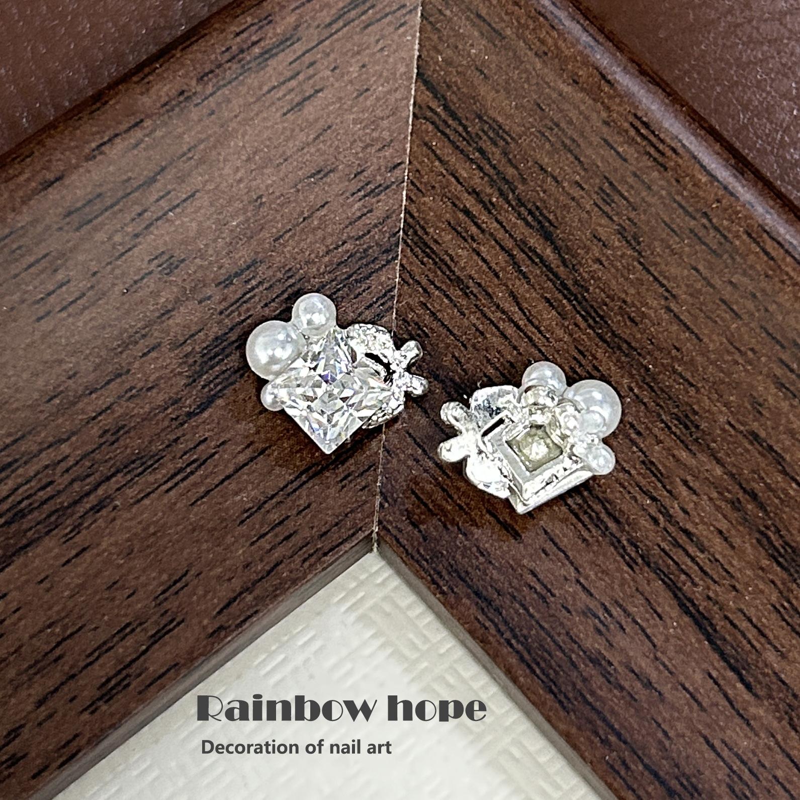 

Light Luxury And Beautiful Wind Mixed Material Handmade Stacking Diamond Nail Jewelry Patch K9 Crystal Diamond Wearing Nail Material
