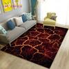 3D Volcano Lava Magma Area Rug Large,Carpet Rug for Living Room Bedroom Sofa Doormat Decoration,Kid Game Play Non-slip Floor Mat