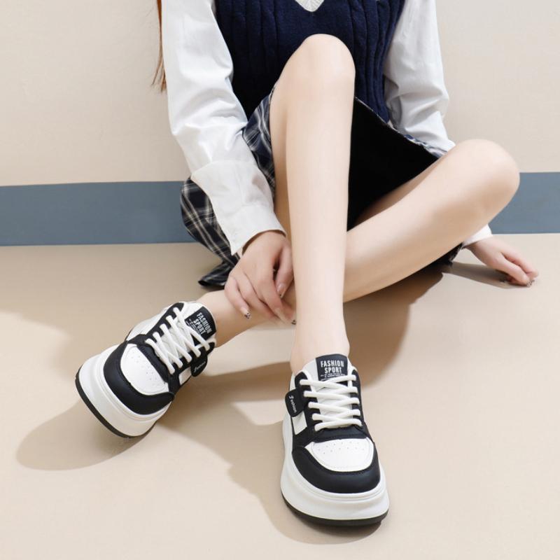 Women Platform Sneakers High Top Lace-Up Casual Shoes Comfortable Breathable Chunky Tennis Shoes