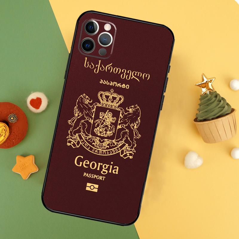 Georgia Flag Phone Case For iPhone 17 17Air 16 15 14 13 11 12 Pro Max 12 13 Mini 16E Shockproof Cover