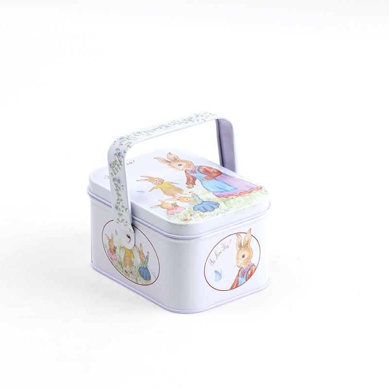 

WTEMPO Retro Creative Metal Rectangular Handcase Convenient Iron Gift Box for Valentine s Day Easter Wedding 2pcs білий