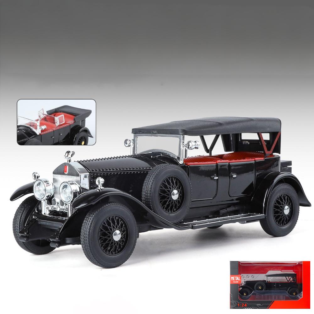 1:24 Rolls Royce Phantom I 1925 Luxury Car Alloy Metal Diecast Model Car Sound And Light Home Decoration Ornaments Classic Retro