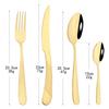 24Pcs Dinnerware Sets Stainless Steel Flatware Set Steak Knife Fork Teaspoon Tableware Cutlery Set Food Silverware