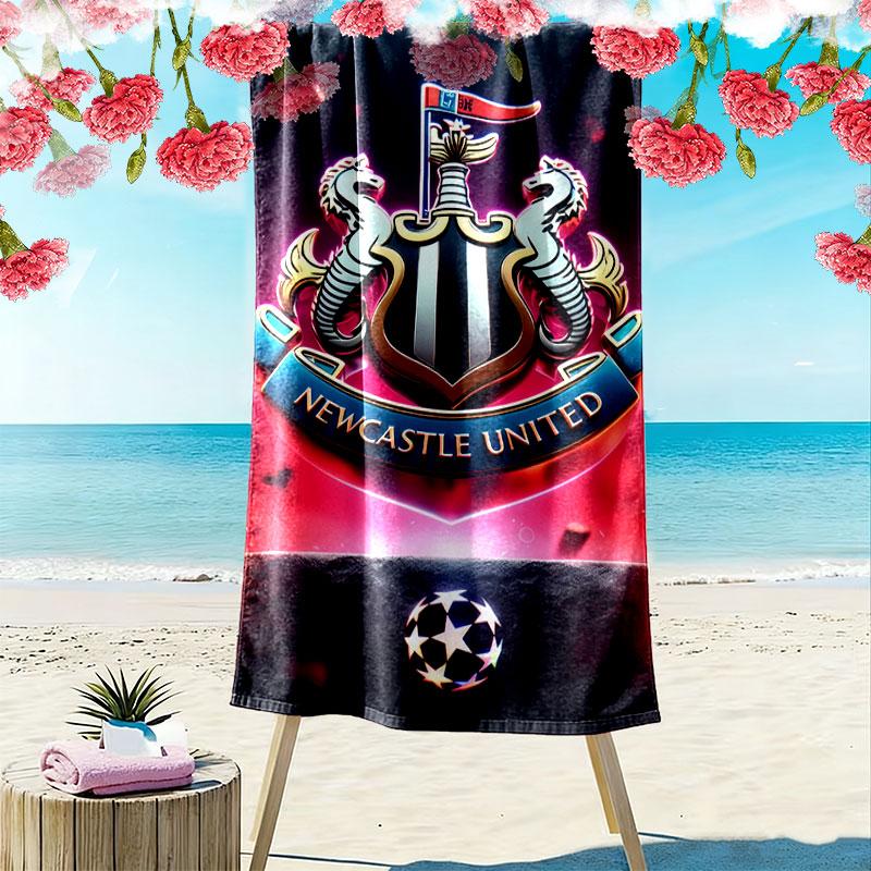 NUFC logo Print Beach Towel, Large Soft Quick Dry Towel for Beach Camping Swimming