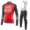 Womens Cycling Jersey Set Long Sleeve Breathable Quick Dry Riding Outfit Striped Design
