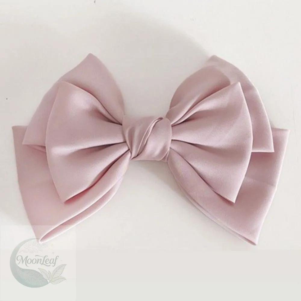 MLSTORE Pink Silk 3-Tier Knot Hairpin Pretty Hairpin Pink Hairpin