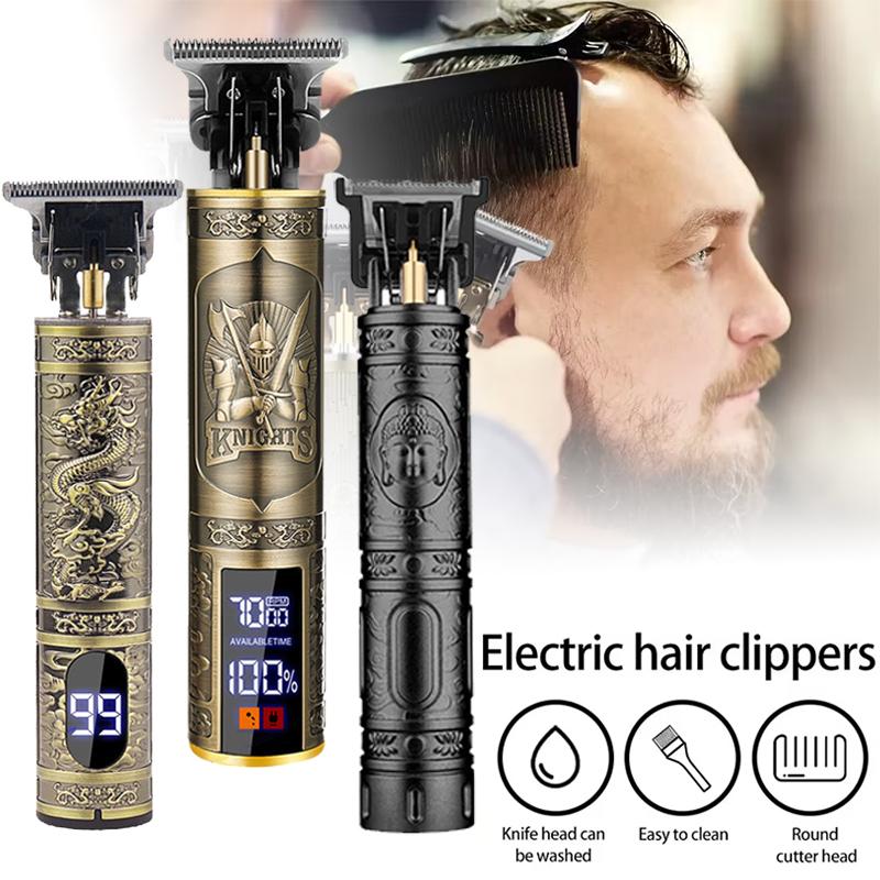 Electric Men's Vintage Hair Clipper T9 Professional Carving Cordless USB Fast Charging Hair Clipper / Hair Clipper Accessories