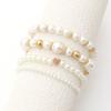 DIEZI 3 Colors Ethnic CCB Imitation Pearl Heart Beads Strand Bracelets Bohemian Rope Bracelet Set For Women Men Party Jewelry