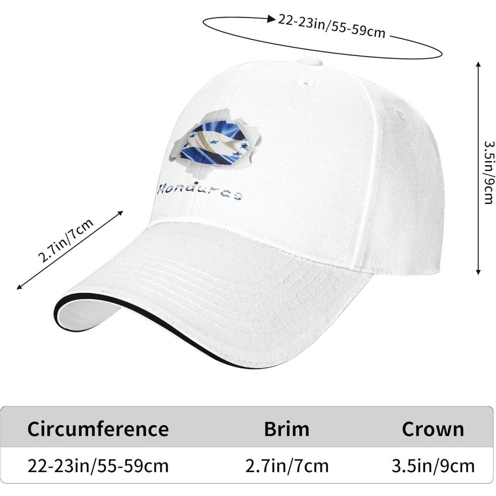 Sandwich Baseball Cap for Men & Women, 3-Layer Contrast Design Adjustable Hat, Lightweight Durable Cap