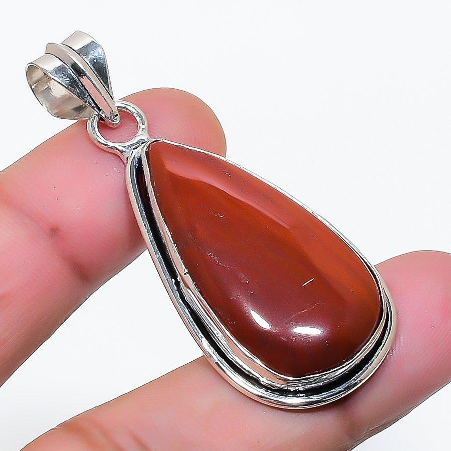 Natural Carnelian Gemstone Handmade 925 Sterling Silver Pendant 1.93  AP-14741