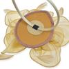 Elegant Feather Organza Fascinator Hair Hoop Church Dress Up Wedding Headpiece