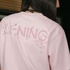 Li Ning SS22 Cherry Blossom Series Casual Printed Solid Color Round Neck T-Shirt Unisex Tops Light-Pink AHSS921-2