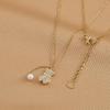 2023 Women's Niche Zircon Bear Necklace: Tassel Pearl Clavicle Choker