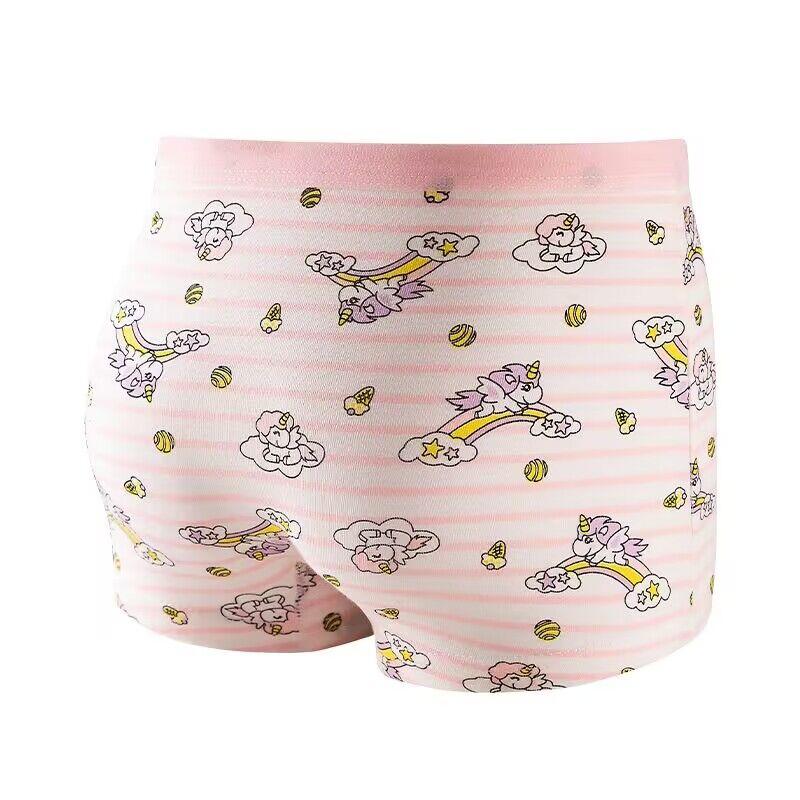 4pc/lot Girls Cotton Underwear Boxers Pant Soft Comfortable Cute Girls Underwear