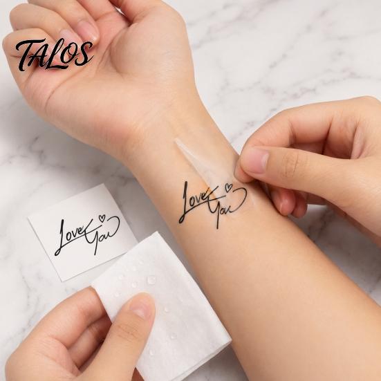 Talos 5 Sheets Lovers Tattoo Stickers, Fun Temporary Face Tattoos, Safe Waterproof Body Art Stickers for Couple Valentine's Day Anniversary