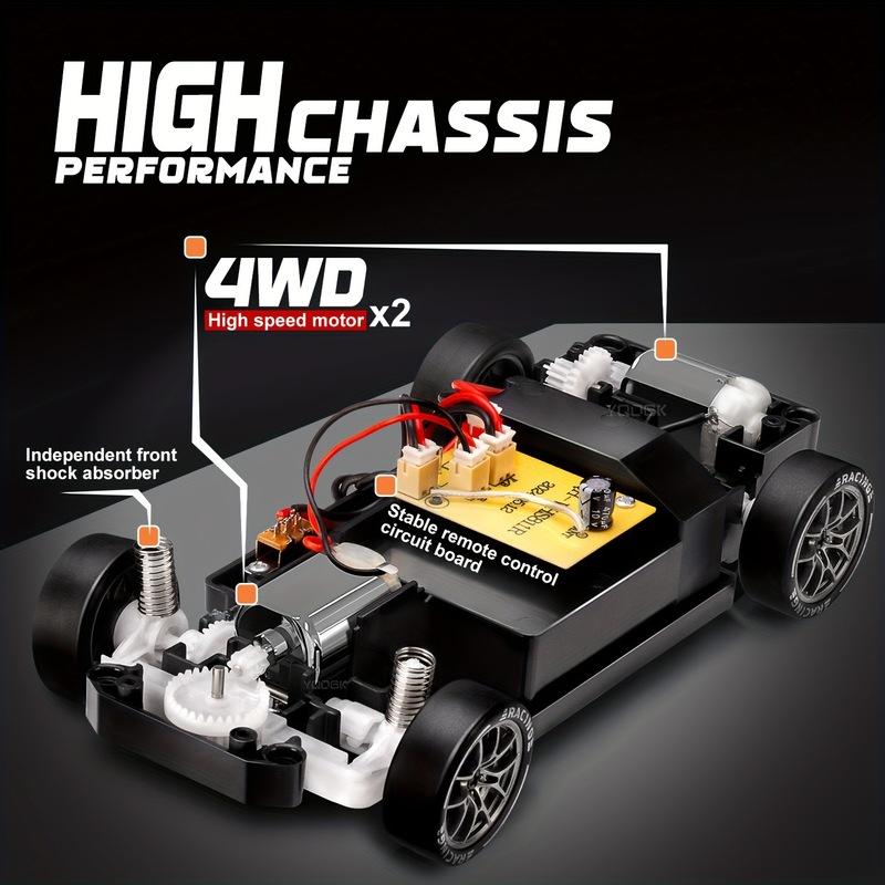 2025 NEW Upgrade 1/24 RC Drift Car Mini Remote Control Car 4WD Racing Kids Toy 2.4G Radio High Speed Model Vehicle Toys