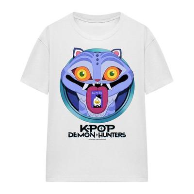 K-Pop Demon Hunters Womens/Ladies Save The Date Derpy Tiger Cartoon T-Shirt