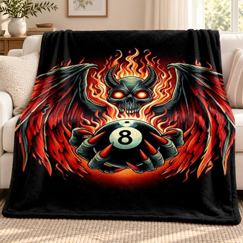 8ball blanket Flannel Blanket Soft Cozy Plush Throw for Sofa Bed Lightweight Home Decoration Outdoor camping