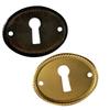 2Pcs Keyhole Cover Plate Oval Insert Furniture Key Escutcheons Door Drawer Plates Protector DIY Jewelry Making Metal Connectors